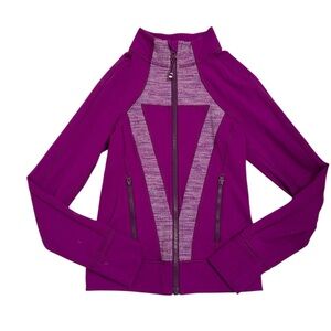 Ivivva Girls Purple Activewear Scuba Performance Athletic Jacket size 8.